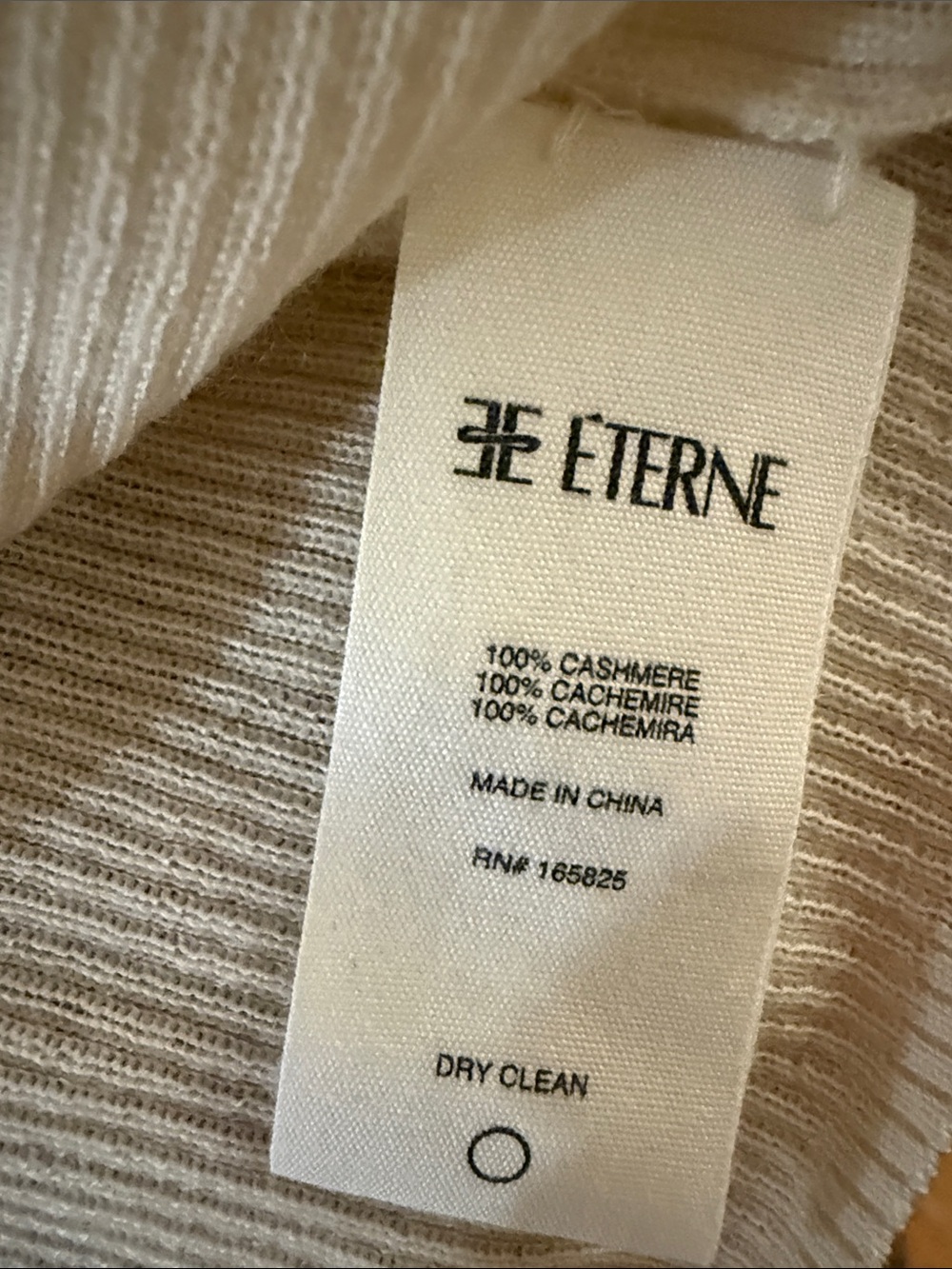 Eterne sz XS/S Cashmere Ribbed Short-Sleeve Knit Sweater like new condition - Picture 5 of 6